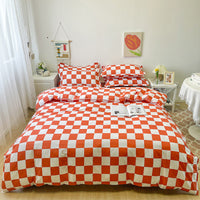 HKM-490003 Aloe Cotton Four-Piece Bedding Set with Floral Patterns in Multiple Sizes