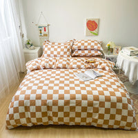 HKM-490003 Aloe Cotton Four-Piece Bedding Set with Floral Patterns in Multiple Sizes