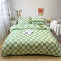 HKM-490003 Aloe Cotton Four-Piece Bedding Set with Floral Patterns in Multiple Sizes