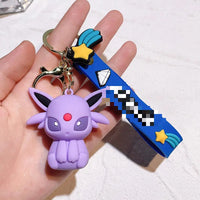 HKM-490003 Cartoon 3D Anime PVC Rubber Keychain - Cute Girl Design for Bags and Keys