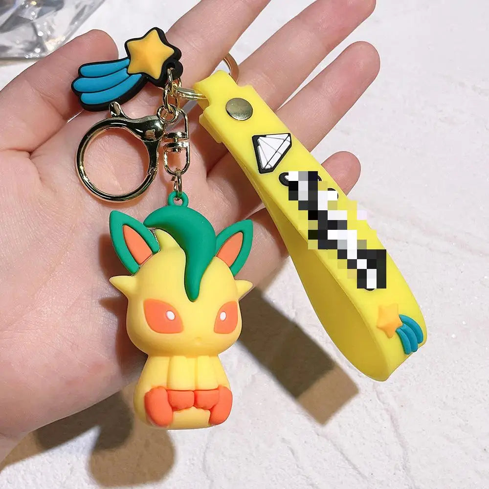 HKM-490003 Cartoon 3D Anime PVC Rubber Keychain - Cute Girl Design for Bags and Keys