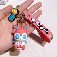HKM-490003 Cartoon 3D Anime PVC Rubber Keychain - Cute Girl Design for Bags and Keys