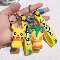 HKM-490003 Cartoon 3D Anime PVC Rubber Keychain - Cute Girl Design for Bags and Keys