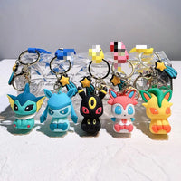 HKM-490003 Cartoon 3D Anime PVC Rubber Keychain - Cute Girl Design for Bags and Keys