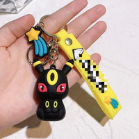 HKM-490003 Cartoon 3D Anime PVC Rubber Keychain - Cute Girl Design for Bags and Keys