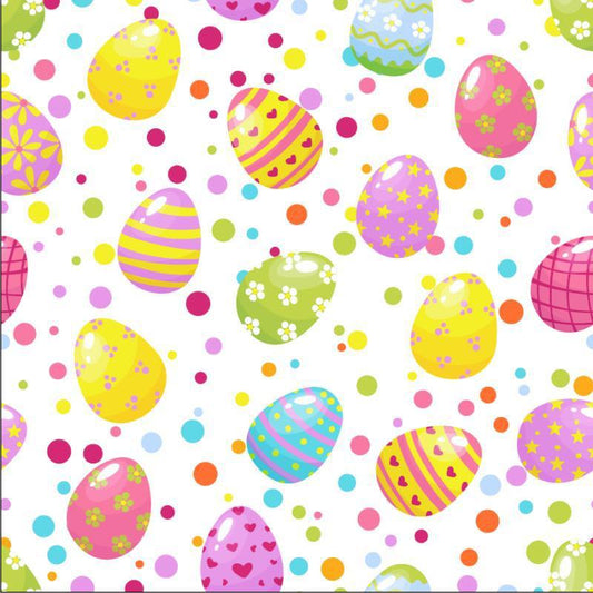 HKM-490003 Easter Bunny Egg Decorative Cloth for DIY Patchwork - Terylene Cotton Fabric, Multiple Sizes