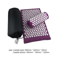 HKM-490003 Lotus Acupressure Mat Set with Pillow and Bag for Stress Relief and Relaxation