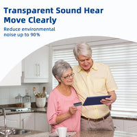 HKM-490067 Rechargeable Hearing Amplifier with Portable Charging Case, 8 Channels, 12 Frequency Bands & Noise Cancellation