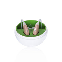 HKM-490067 Rechargeable Hearing Amplifier with Portable Charging Case, 8 Channels, 12 Frequency Bands & Noise Cancellation