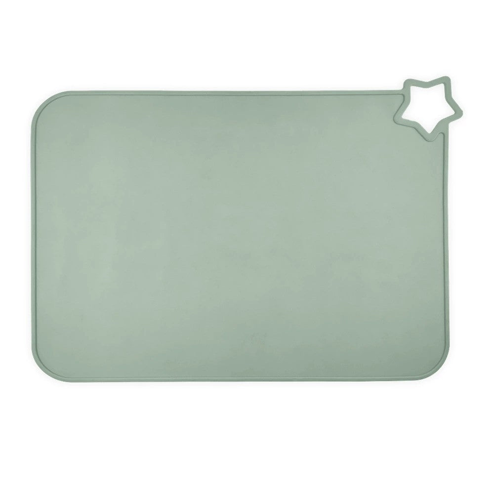 HKM-490067 Solid Color Silicone Placemat for Children - Non-Slip, Food Grade, Easy to Clean
