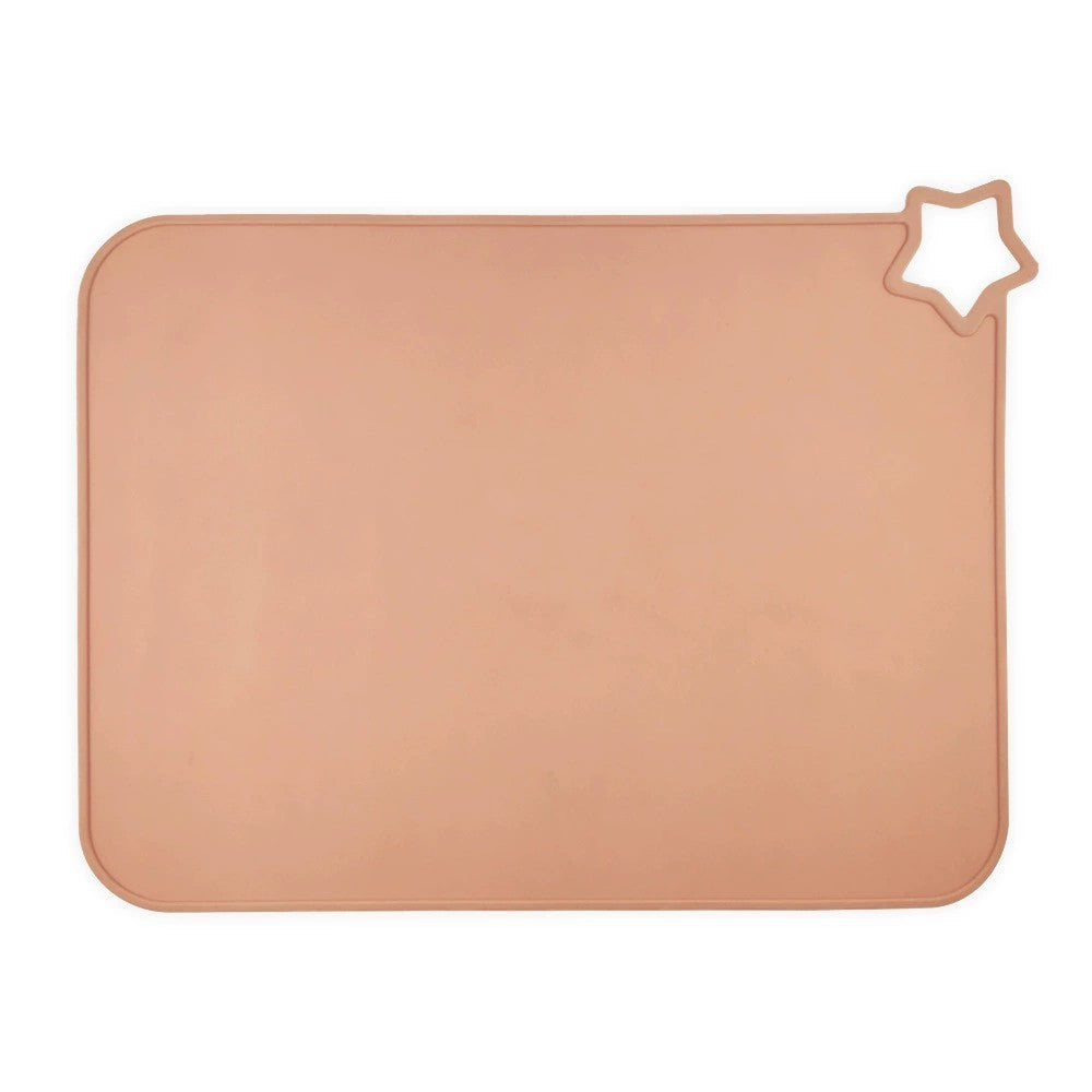 HKM-490067 Solid Color Silicone Placemat for Children - Non-Slip, Food Grade, Easy to Clean