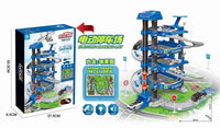 HKM-490131 4-Layer Kids Toy Car Garage Parking Lot Lift Kit - Slide Parking Toy for Ages 5 and Up