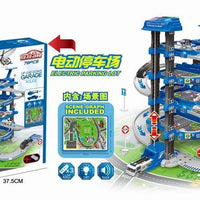 HKM-490131 4-Layer Kids Toy Car Garage Parking Lot Lift Kit - Slide Parking Toy for Ages 5 and Up
