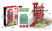 HKM-490131 4-Layer Kids Toy Car Garage Parking Lot Lift Kit - Slide Parking Toy for Ages 5 and Up
