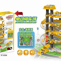 HKM-490131 4-Layer Kids Toy Car Garage Parking Lot Lift Kit - Slide Parking Toy for Ages 5 and Up