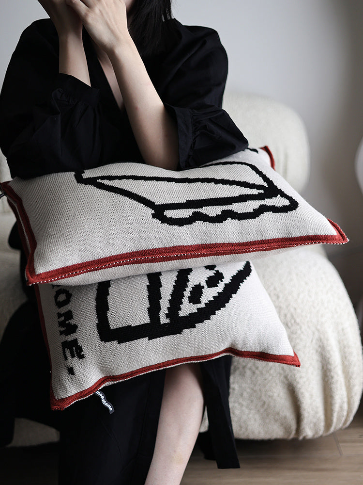 HKM-490131 Geometric Knitted Pillowcase Set for Nordic Living Room Decor