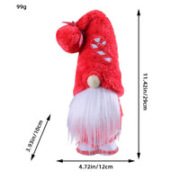 HKM-490451 Creative Christmas Candy Doll Decoration - Faceless Elderly Design, Polyester, 12x10x29cm