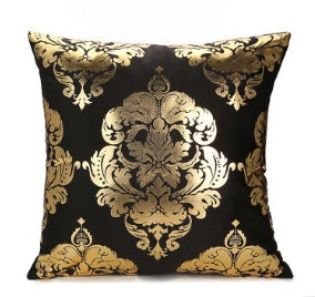 HKM-490451 Elegant White and Gold Modern Decorative Pillow Covers - 45x45cm