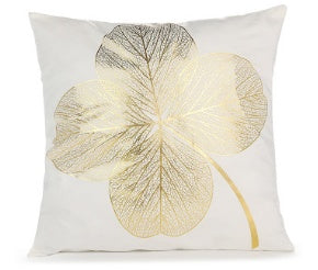 HKM-490451 Elegant White and Gold Modern Decorative Pillow Covers - 45x45cm