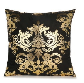 HKM-490451 Elegant White and Gold Modern Decorative Pillow Covers - 45x45cm