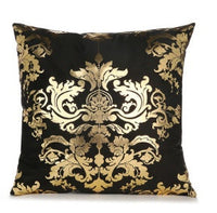 HKM-490451 Elegant White and Gold Modern Decorative Pillow Covers - 45x45cm