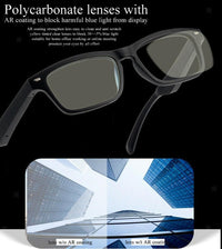 HKM-490515 Smart Glasses with Bluetooth 5.4 Connectivity, UV400 Protection, Touch Control, and Anti-Noise Microphone