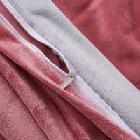 HKM-490643 Crystal Velvet Embroidered Four-Piece Bedding Set in Polyester Fiber