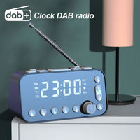 HKM-491027 DAB Bedside Alarm Clock with Large LED Display, Dual Alarm Settings & USB Charging Ports