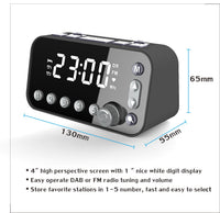 HKM-491027 DAB Bedside Alarm Clock with Large LED Display, Dual Alarm Settings & USB Charging Ports