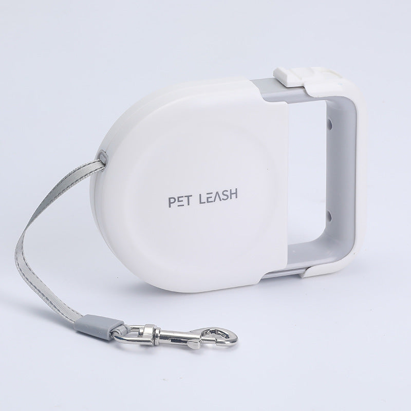 HKM-491155 5-Meter Retractable Pet Leash with Scalable Handle - Available in Blue, White, Green, and Pink