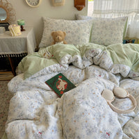 HKM-491155 Pure Washed Cotton 4-Piece Bed Set for 2.0m Bed - Stripes, Geometric, Cartoon Patterns