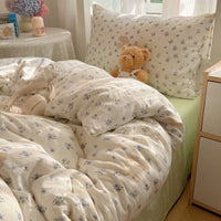 HKM-491155 Pure Washed Cotton 4-Piece Bed Set for 2.0m Bed - Stripes, Geometric, Cartoon Patterns