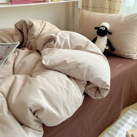 HKM-491155 Pure Washed Cotton 4-Piece Bed Set for 2.0m Bed - Stripes, Geometric, Cartoon Patterns
