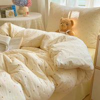 HKM-491155 Pure Washed Cotton 4-Piece Bed Set for 2.0m Bed - Stripes, Geometric, Cartoon Patterns