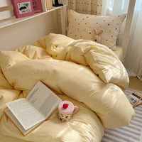 HKM-491155 Pure Washed Cotton 4-Piece Bed Set for 2.0m Bed - Stripes, Geometric, Cartoon Patterns