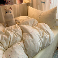 HKM-491155 Pure Washed Cotton 4-Piece Bed Set for 2.0m Bed - Stripes, Geometric, Cartoon Patterns