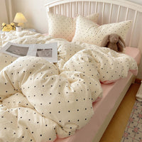 HKM-491155 Pure Washed Cotton 4-Piece Bed Set for 2.0m Bed - Stripes, Geometric, Cartoon Patterns