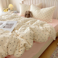 HKM-491155 Pure Washed Cotton 4-Piece Bed Set for 2.0m Bed - Stripes, Geometric, Cartoon Patterns