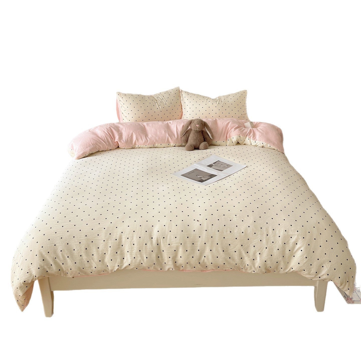 HKM-491155 Pure Washed Cotton 4-Piece Bed Set for 2.0m Bed - Stripes, Geometric, Cartoon Patterns