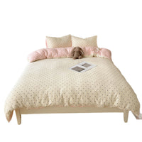 HKM-491155 Pure Washed Cotton 4-Piece Bed Set for 2.0m Bed - Stripes, Geometric, Cartoon Patterns