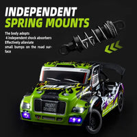 HKM-491283 1/16 Scale Electric 4WD Off-Road RC Monster Truck with Remote Controller and Trailer Lights