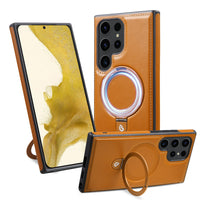 HKM-491411 Magnetic Leather Protective Cover with Stand for Samsung Devices