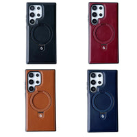 HKM-491411 Magnetic Leather Protective Cover with Stand for Samsung Devices