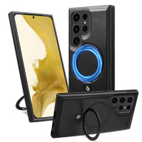 HKM-491411 Magnetic Leather Protective Cover with Stand for Samsung Devices