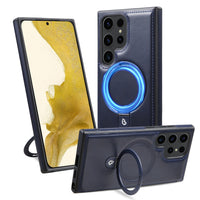 HKM-491411 Magnetic Leather Protective Cover with Stand for Samsung Devices