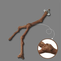 HKM-491411 Natural Vine Perch Stand Pole for Parrots and Birds, Unique Grape Wood Habitat