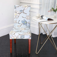 HKM-491539 Elastic Anti-Fouling Chair Cover for Rectangular Chairs, Polyester Blend, Fits Chair Backs 45-58cm