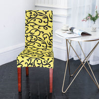 HKM-491539 Elastic Anti-Fouling Chair Cover for Rectangular Chairs, Polyester Blend, Fits Chair Backs 45-58cm