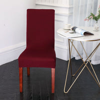 HKM-491539 Elastic Anti-Fouling Chair Cover for Rectangular Chairs, Polyester Blend, Fits Chair Backs 45-58cm