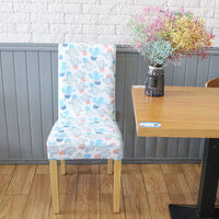 HKM-491539 Elastic Anti-Fouling Chair Cover for Rectangular Chairs, Polyester Blend, Fits Chair Backs 45-58cm